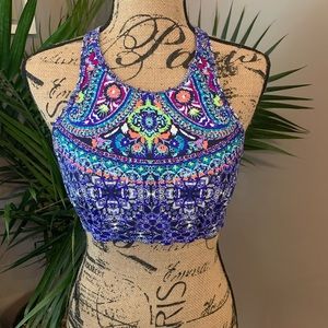 Athlete Aztec Print Bikini Top